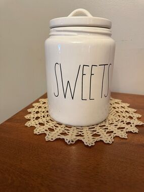 Rae Dunn White 'SWEETS' Ceramic Cookie Jar